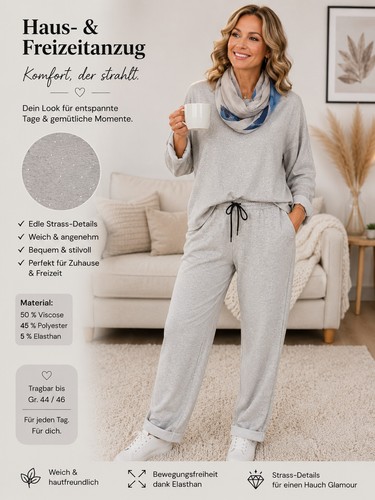 Freizeit hausanzug mit - hausanzug,