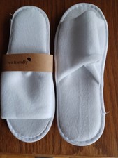 Hotel Hausschuhe/Stoff-Slipper "eco friendly", weiß,  Länge ca. 29cm,  unisex,