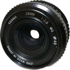 Cosina 28mm 1:2.8 MC Ø49 Wide Angle Prime Lens Canon FD Mount 70's JAPAN No Caps