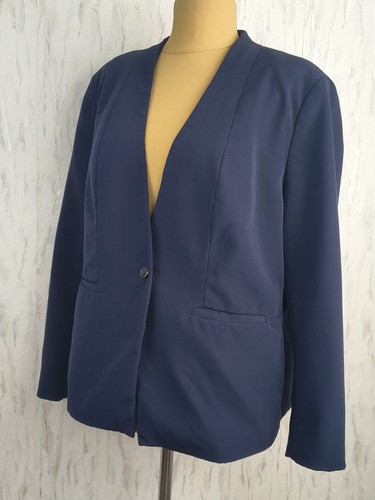 Damen blazer blau 3x xxl - blazer,
