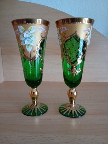 Emaille malerei sektglas kelch - emaille,