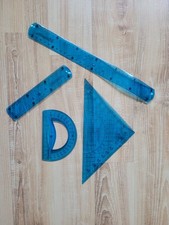 Geodreieck + Lineal groß und klein, biegsam