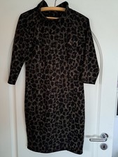 Betty Barclay Kleid Etuikleid braun/schwarz Leoprint Leo Gr.38 stretch TOP!!