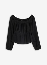 Neu Carmenbluse Gr. 38 Schwarz