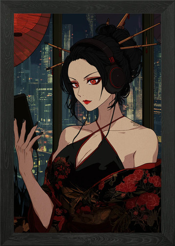 Anime mädchen kimono mit - im,
