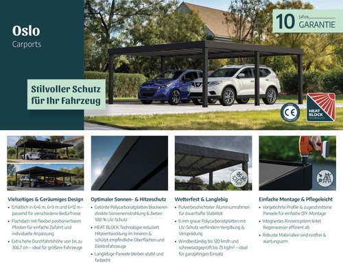 Carport oslo 20x20 - carport,