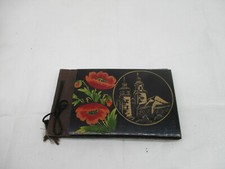 Antikes Fotoalbum Holz Handarbeit „Rosen & Kirche mit Türmen“ ~ 1940 Jahre 