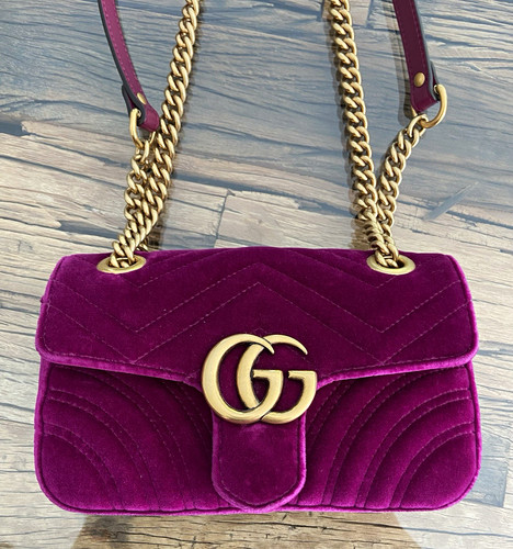 Gucci samt schultertasche - gucci,