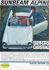 Sunbeam Werbeanzeige Werbung Sunbeam Alpine "Sports Classic"  NG 