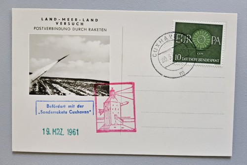 Karte raketenpost bund - raketenpost, 1961