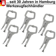 6 Stk. Gripzangen Set C-Form Gripzange Schweißerzange Feststellzange Klemmzange