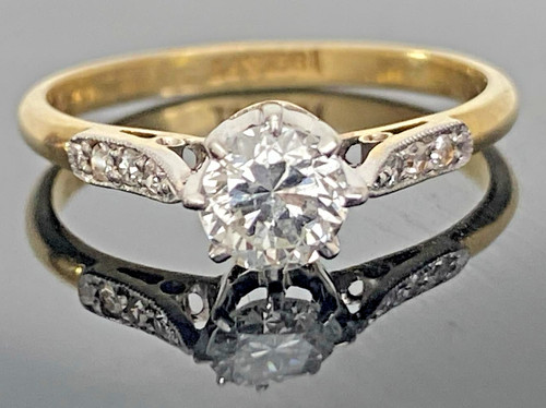 18kt gold natürlicher diamant - 18kt,