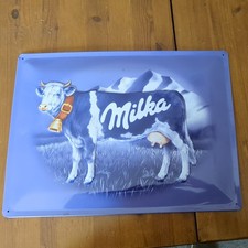 Milka Blechschild Lila Kuh