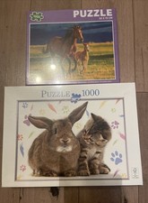 2 Stück Puzzle Pferd mit
