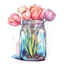 Car Sticker 18x18 cm | Tulip