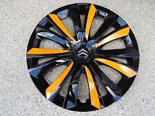 4 Radkappen für Citroen C3/C4/Berlingo 16 Zoll schwarz/orange Sonderanfertigung