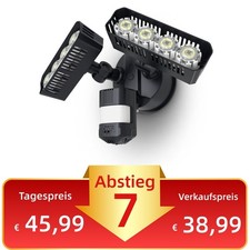 15-45W LED Strahler Fluter Außenleuchte mit Bewegungsmelder Hof Wandleuchte IP65
