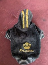 Hunde Pulli, Gr.S , Doggydolly,Schwarz Gold mit Kapuze