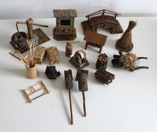 15 Teile Krippenzubehör Krippe für Figuren 11-15 cm alles Holz gefertigt