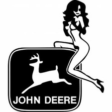 Sexy Lady John Deere Auto Aufkleber Sticker Tattoo Folie 1