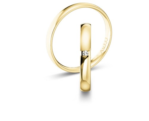 2x333 gold paarpreis eheringe - 2x333,
