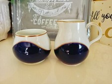 Villeroy&Boch, Milch+Zucker Porzellan Manufaktur HeinrichKobaldblau und Goldrand