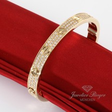 Cartier Armreif Love Gelbgold 750 Größe 16 2023 Diamanten Gold N6035016 Armband