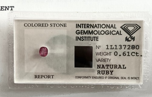 Rubin rot karat oval - rubin, 0.61