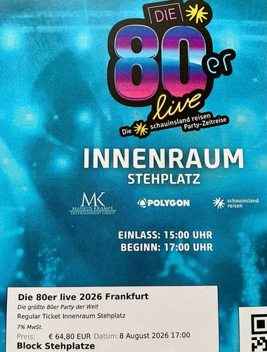 80er live party frankfurt - party, in
