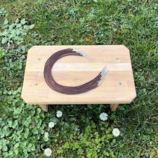 Gewandung Mittelalter LARP Nestelschnüre braun 100%Wolle mit Nestelspitzen