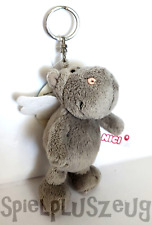Nici 37569 Love Nielpferd Grau 11cm mit Hetz Schlüsselanhänger Plüschtier