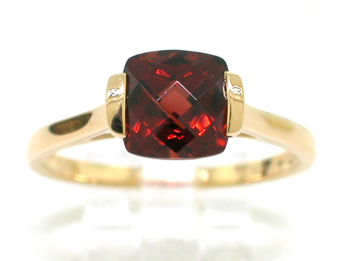 Granat ring 585 gelbgold 14kt - granat,