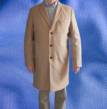 Herren Wollmantel Braun Gr. XL