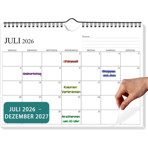 Wandkalender 2026 2027 - , a4