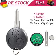 Funk Schlüssel 433MHz Für Smart Fortwo K Cabrio 450 Roadster City Coupe City