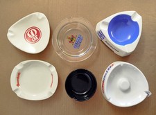 Aschenbecher Konvolut 6 Stück Zeltner Bier, Segafredo, Werner Pils, Doornkaat