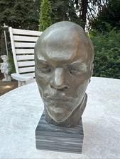 Antike Bronze Bronziert Büste Lenin CK Akcehob Skulptur 3 Kg