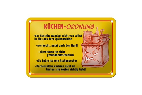 Blechschild hinweis 18x12 - blechschild,