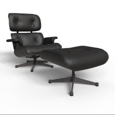 Eames Lounge chair XL & ottoman Nero