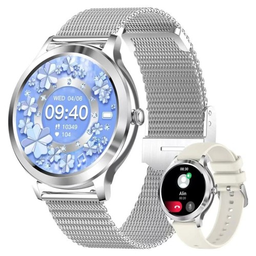 Smartwatch damen silber rund - smartwatch,
