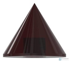 Glaskegel rot Ø35mm, Sackloch