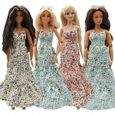 Blumenmuster Abendkleid für