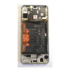 Displayeinheit Huawei P30 Lite Pearl White original mit Akku und Rahmen