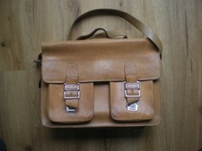 alte Schultasche Aktentasche Naturleder Tasche Gr. 40x30cm