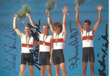 4 Autogramme Olympiasieger Rudern Andreas Hajek Steinbach Volkert André Wilmsxyz