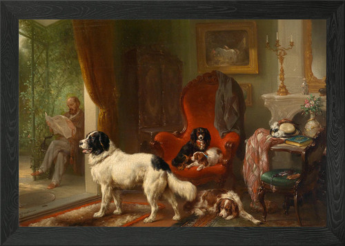 Hunde innenraum gemälde - im,