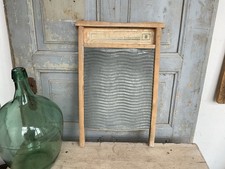 C0439 Altes Waschbrett | wash board | Zink & Holz | um 1940 | TOP