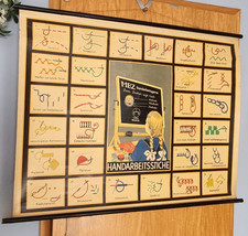 Retro Lehrkarte MEZ-Sticken 