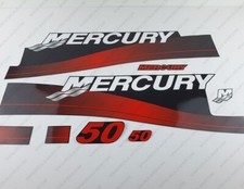 Mercury 50 PS Zweitakt Außenborder Aufkleber Sticker Set Reproduktion 50PS