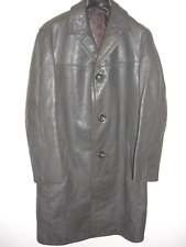 alter Ledermantel grau für Oldtimer Krad Motorrad etc. etwa Gr. 48/50